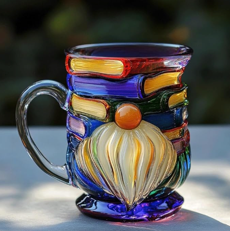 Ambachtelijke Dwerg Mok voor 3D Boekenliefhebbers
